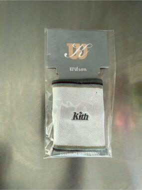Kith White Wristband with Multicolor Trim